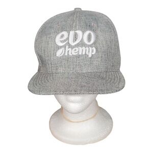 EVO Hemp Flat‎ Brim Snapback Baseball Cap Embroidered Logo Adjustable